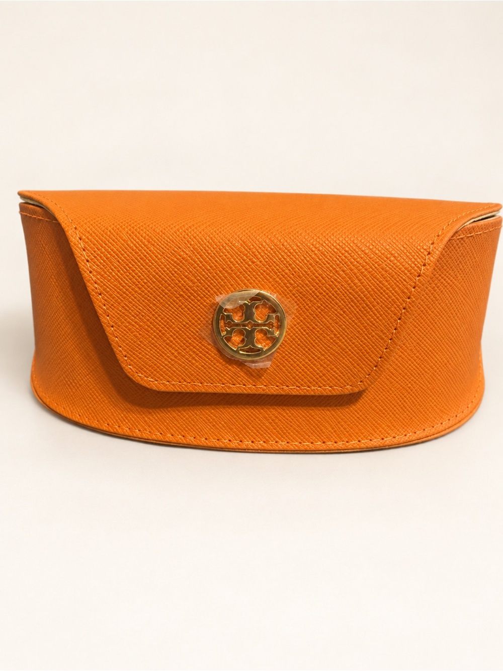 Tory Burch Orange Saffiano Eyewear Case only
